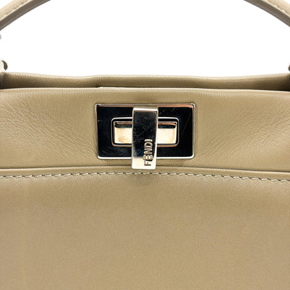 Fendi Peekaboo Ombre Leather, Beige, Leather, Handbag