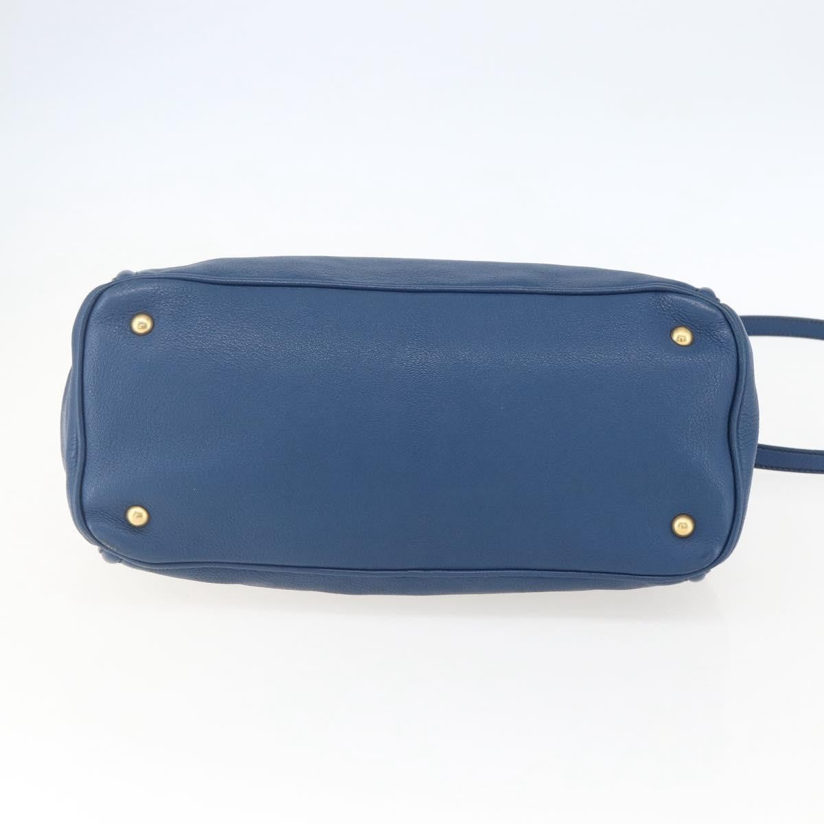 Miu Miu Vintage Leather, Blue, Leather, Tote Bag
