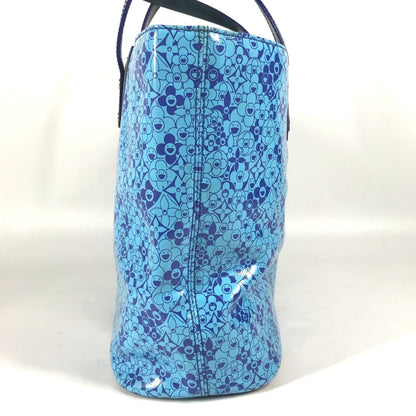 Louis Vuitton Voyage Cosmic Blossom, Blue, Patent Leather, Tote Bag