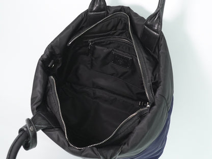 Prada Convertible Double Tessuto, Navy, Nylon, Tote Bag