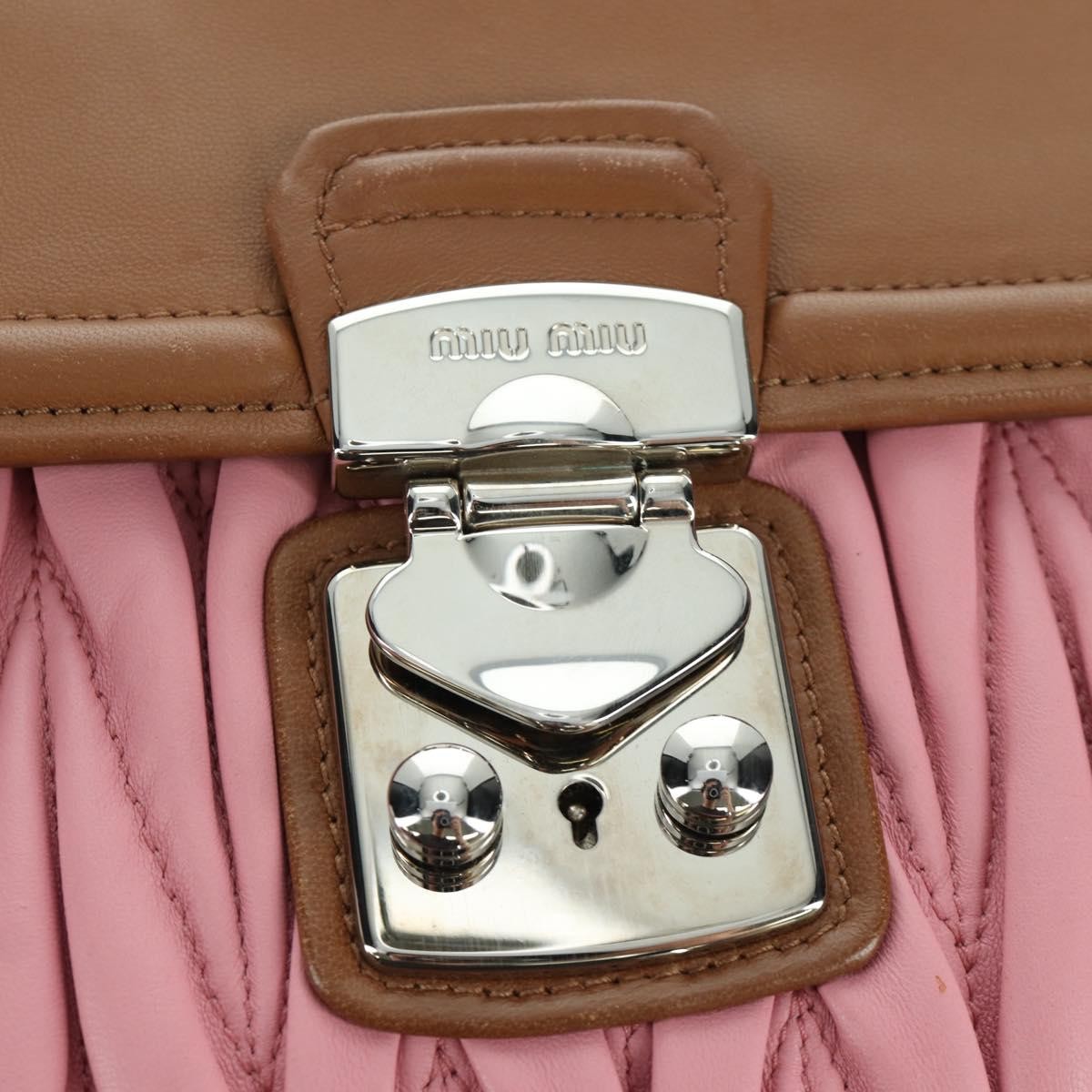 Miu Miu Convertible Top Handle Satchel Matelasse Leather, Pink, Leather, Handbag