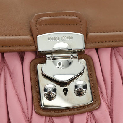 Miu Miu Convertible Top Handle Satchel Matelasse Leather, Pink, Leather, Handbag