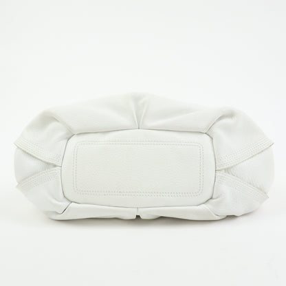 Celine Bittersweet Leather, White, Leather, Handbag