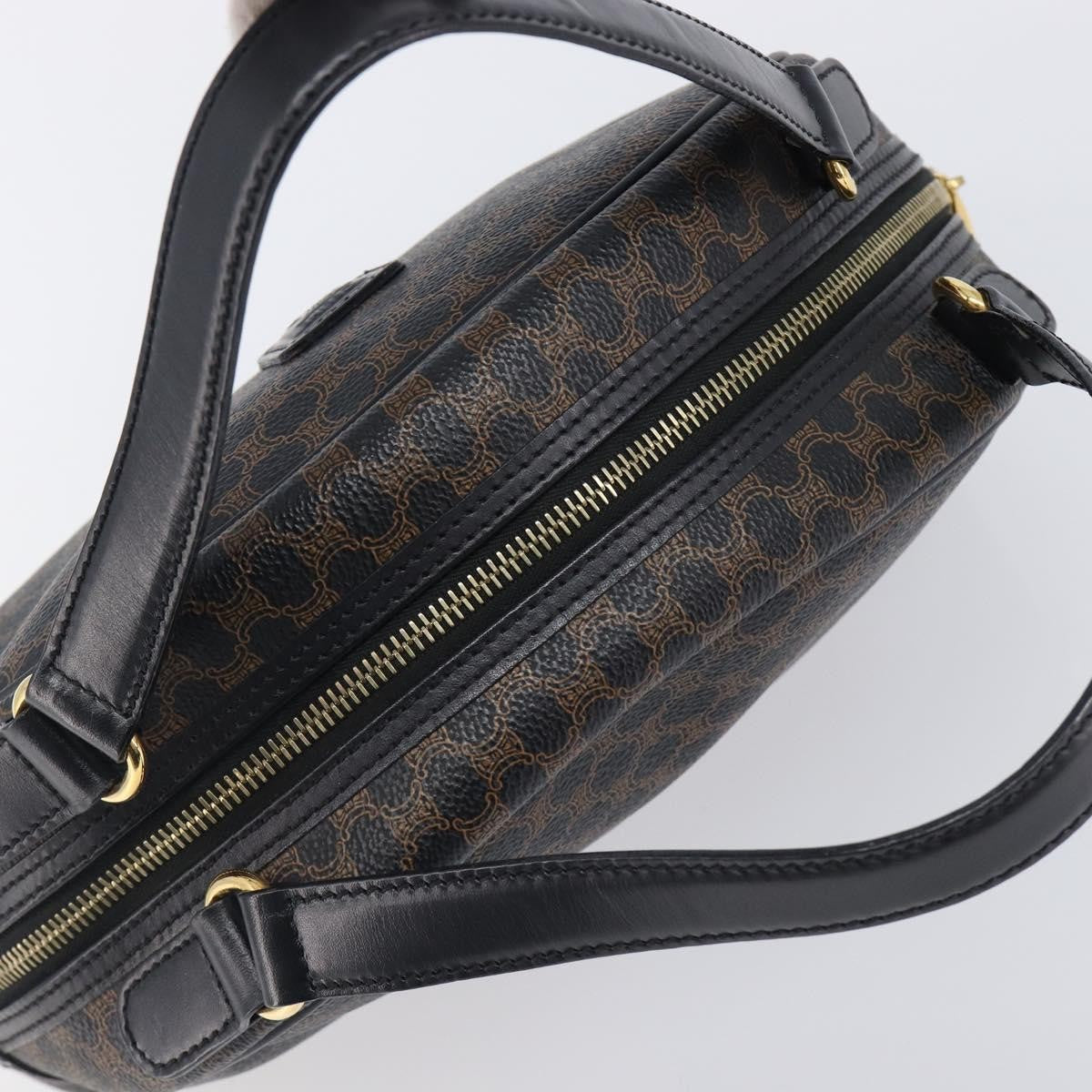 Celine Top Handle Leather, Black, PVC, Handbag
