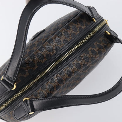 Celine Top Handle Leather, Black, PVC, Handbag