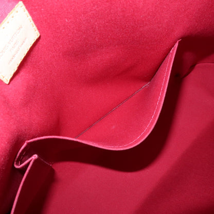 Louis Vuitton Brentwood Monogram Vernis, Red, Patent Leather, Handbag