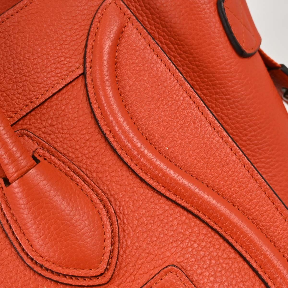 Celine Luggage Grainy Leather, Red, Leather, Handbag