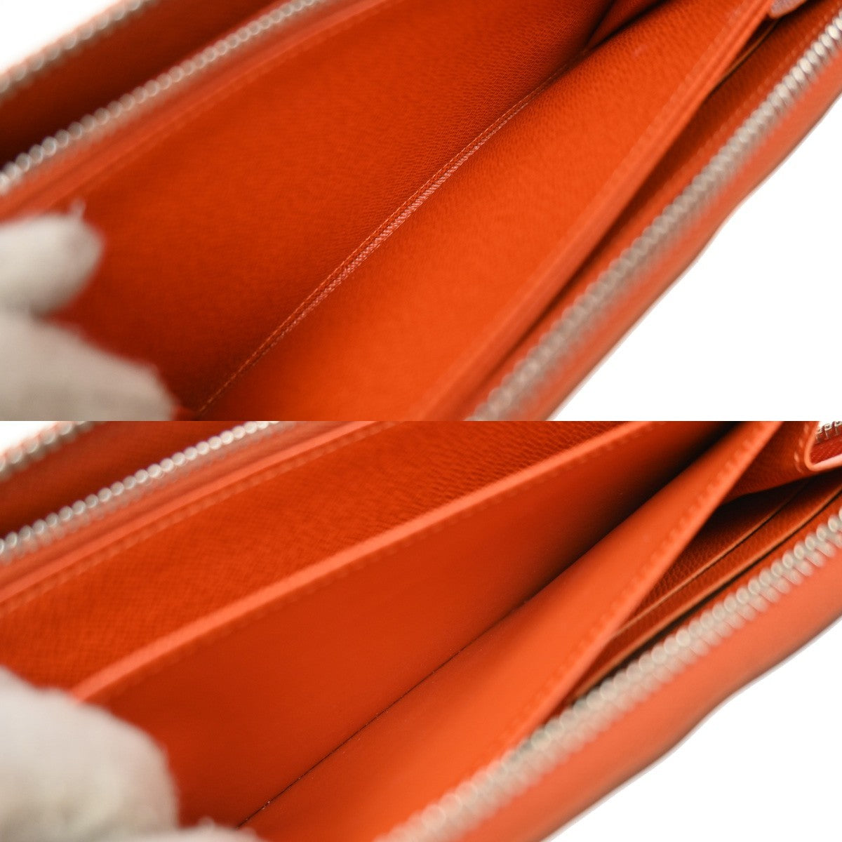 Louis Vuitton Zippy Organizer Epi Leather, Orange, Leather, Wallet