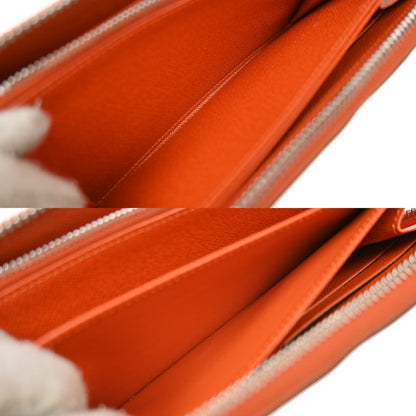 Louis Vuitton Zippy Organizer Epi Leather, Orange, Leather, Wallet