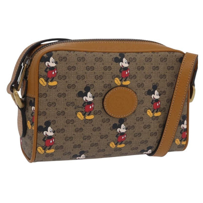 Gucci Disney Mickey Mouse Printed Mini GG Coated Canvas, Beige, Canvas, Shoulder Bag