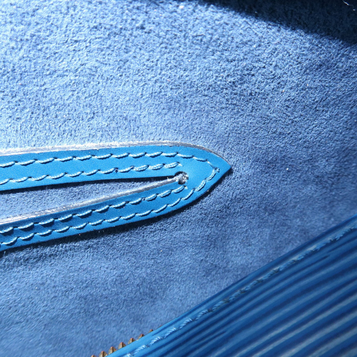Louis Vuitton Soufflot Epi Leather, Blue, Leather, Tote Bag