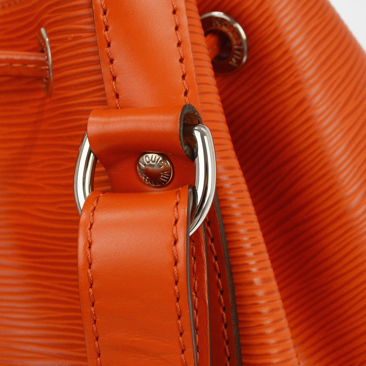 Louis Vuitton Petit Noe Epi Leather, Orange, Leather, Handbag