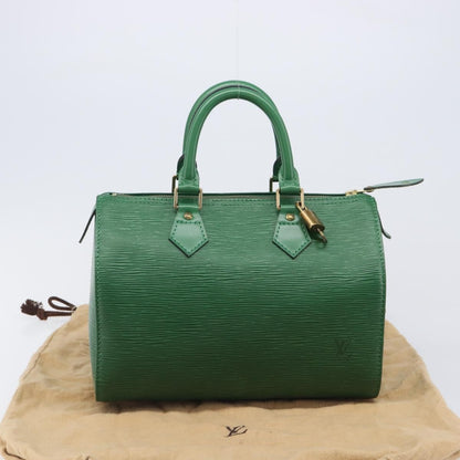 Louis Vuitton Speedy Epi Leather, Green, Leather, Handbag