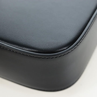 Celine Triomphe Smooth Calfskin, Black, Leather, Shoulder Bag