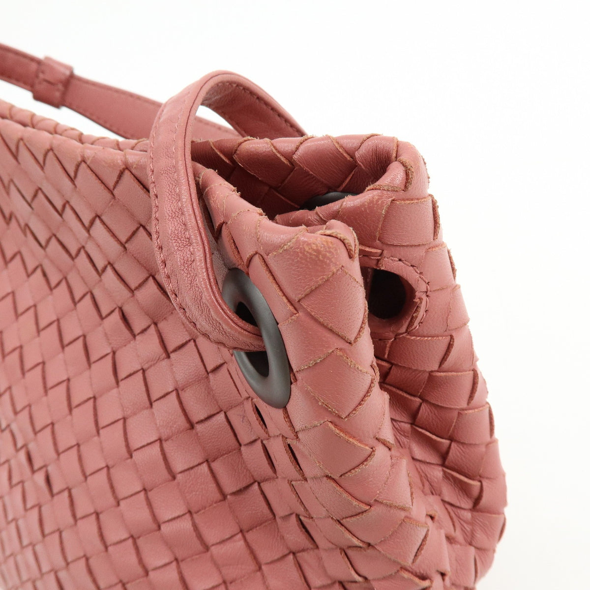Bottega Veneta Bella Intrecciato Nappa, Pink, Leather, Tote Bag
