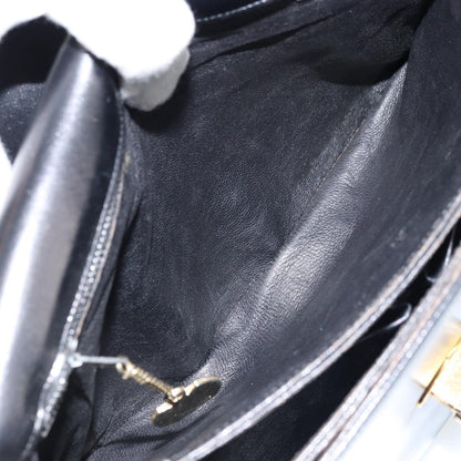 Celine Shoulder Leather, Black, Leather, Shoulder Bag