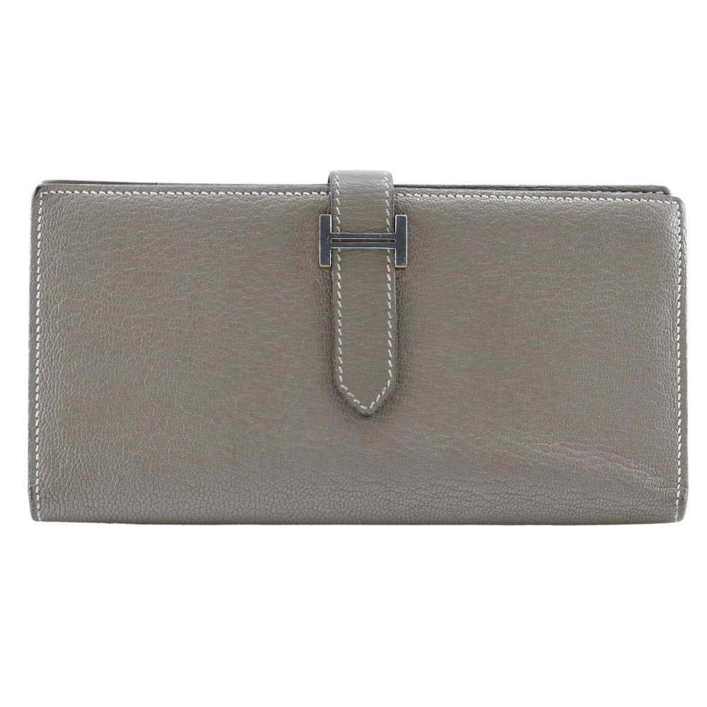 Hermès Béarn, Beige, Leather, wallet