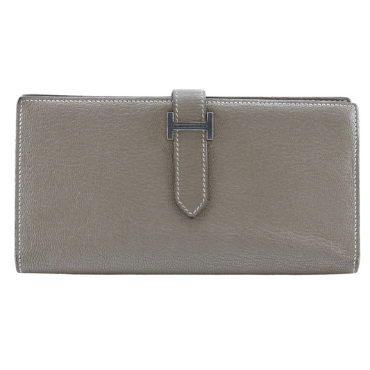 Hermès Béarn, Beige, Leather, wallet