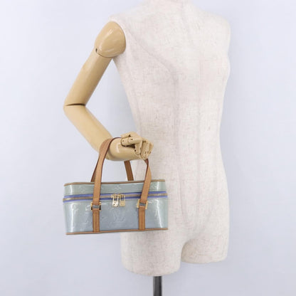 Louis Vuitton Sullivan Horizontal Monogram Vernis, Blue, Patent Leather, Handbag