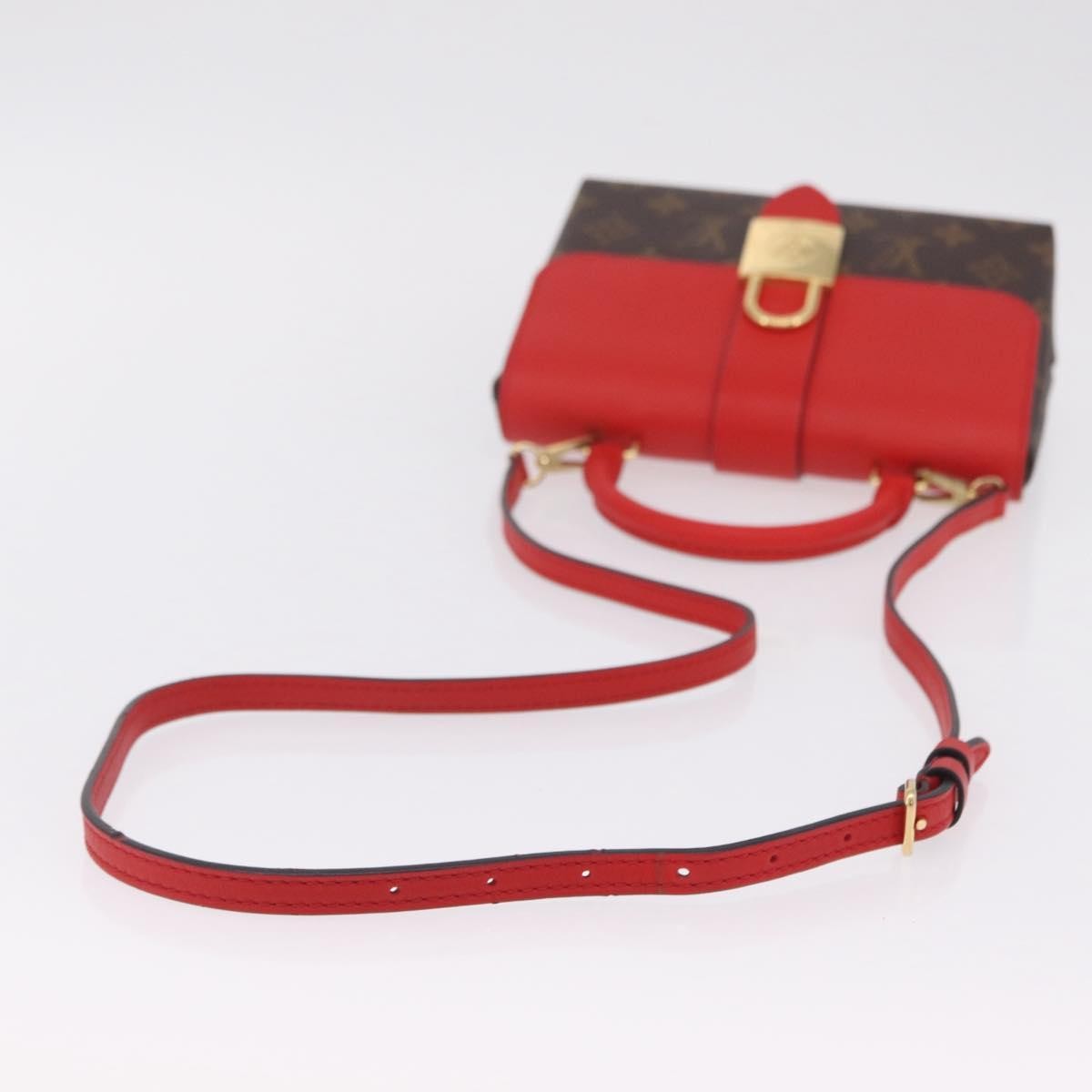 Louis Vuitton Locky Monogram Canvas with Leather, Red, Canvas, Handbag