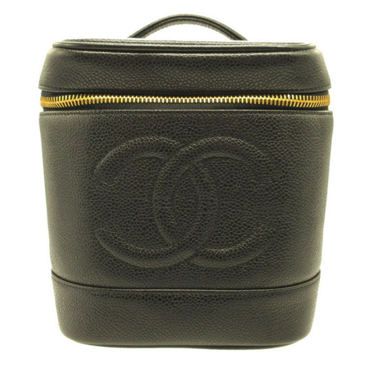 Chanel Vanity, Black, Leather, handbag