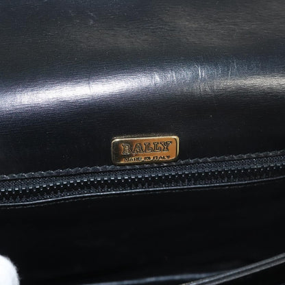 Bally Vintage Leather, Black, Leather, Shoulder Bag