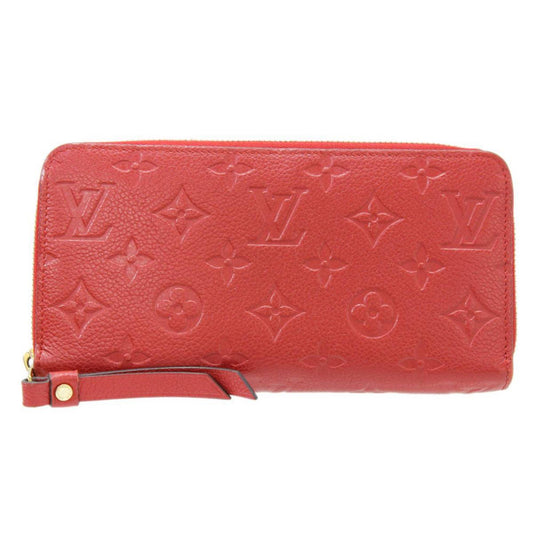 Louis Vuitton Portefeuille zippy, Red, Canvas, wallet