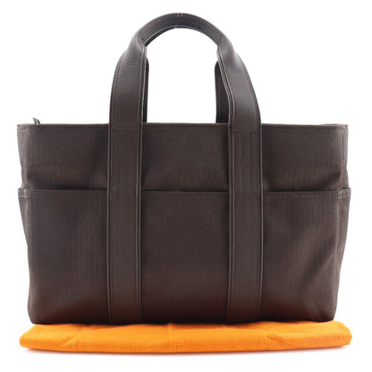 Hermès Acapulco, Brown, Canvas, handbag