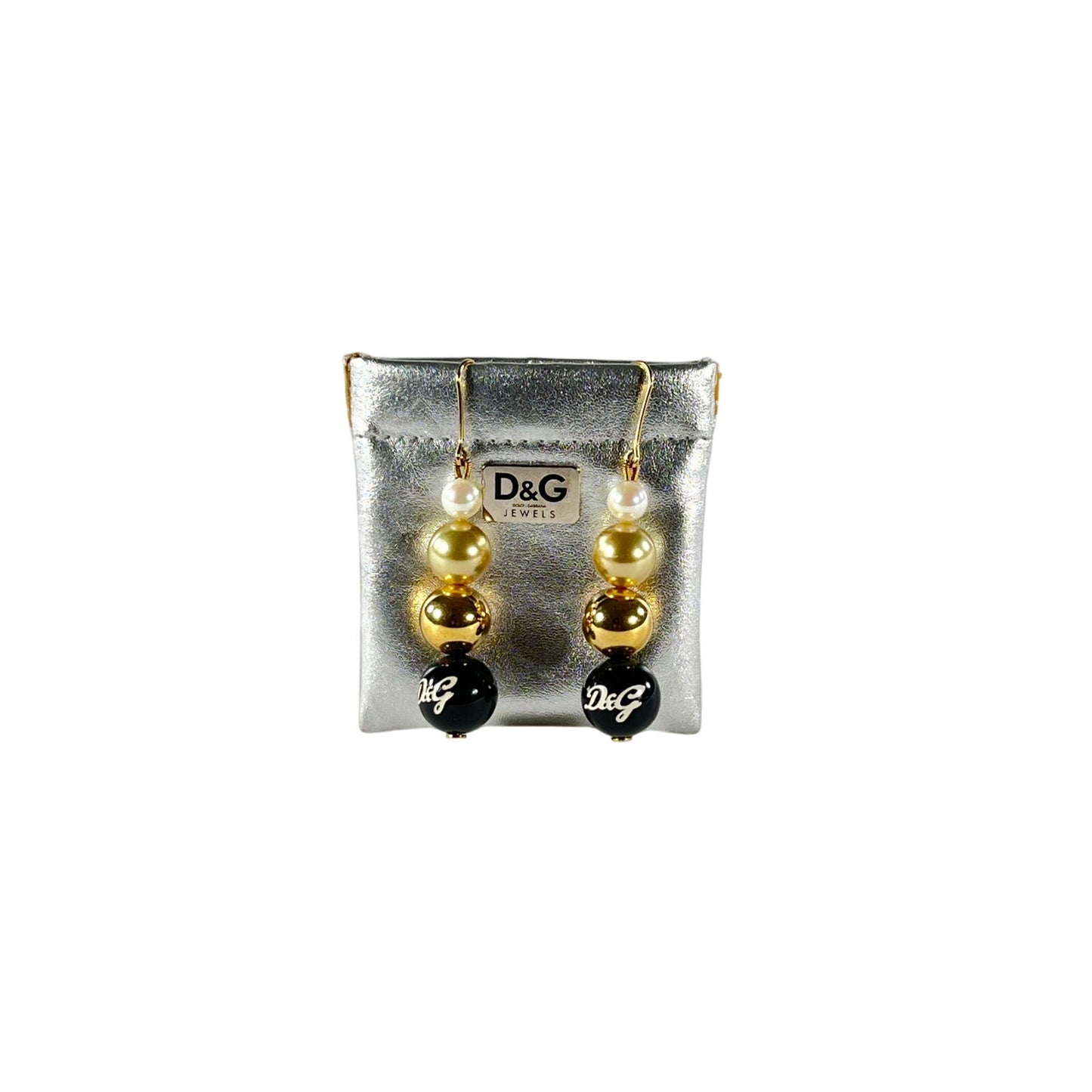 Dolce & Gabbana Faux Pearl Drop Earrings Multicolor