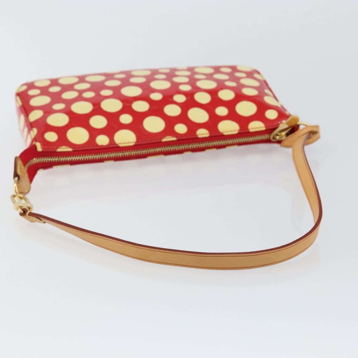 Louis Vuitton Pochette Accessoires Yayoi Kusama Painted Dots Monogram vernis, Red, Patent Leather, Clutch