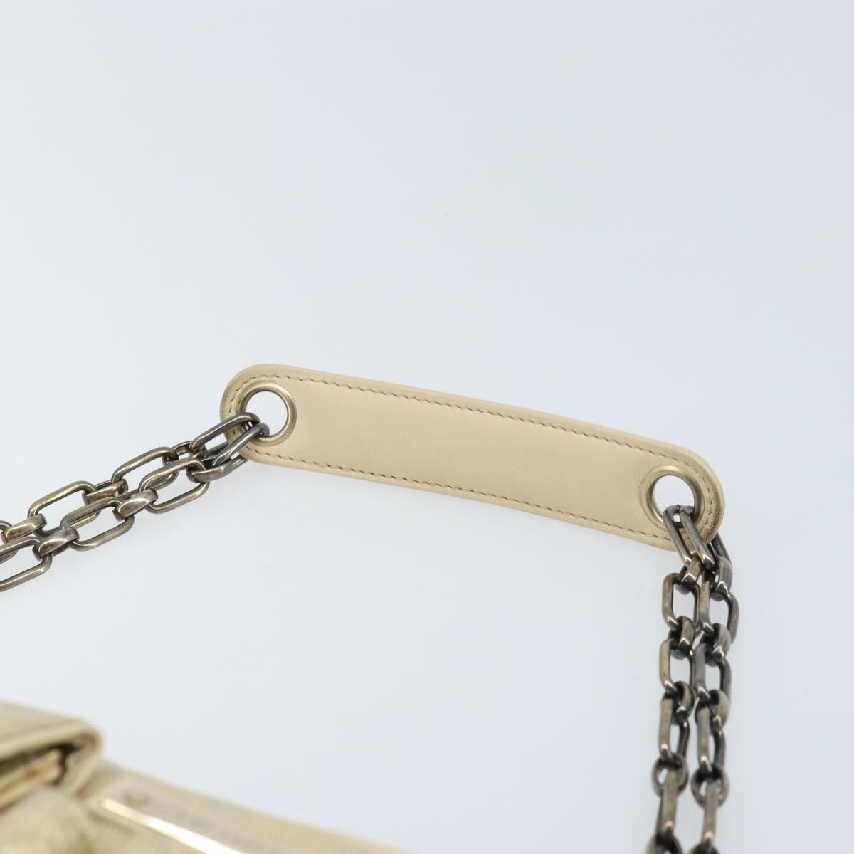 Louis Vuitton McKenna Mini Lin, Gold, Canvas, Shoulder Bag