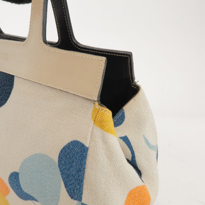 Miu Miu Vintage Leather, Beige, Canvas, Tote Bag