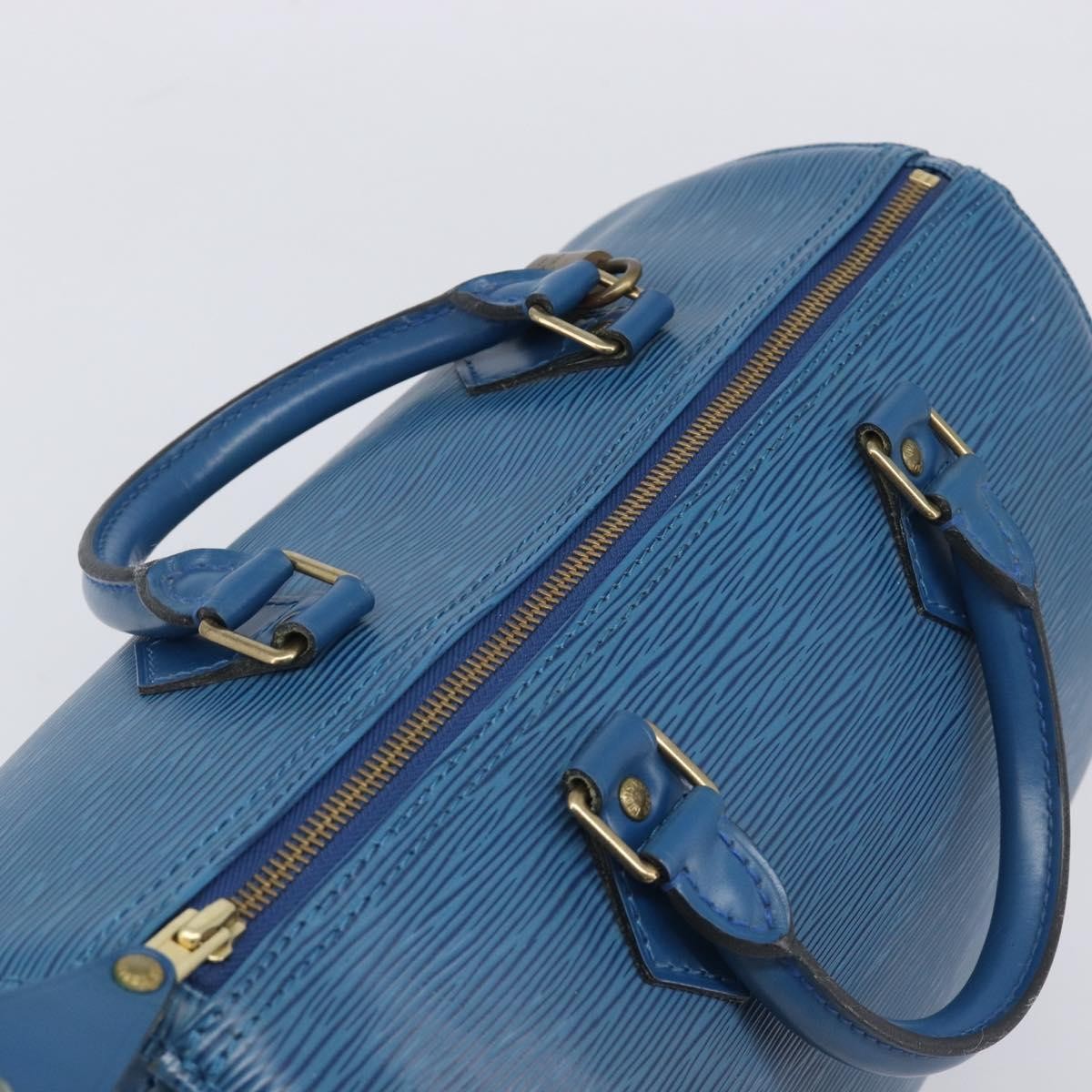 Louis Vuitton Speedy Epi Leather, Blue, Leather, Handbag