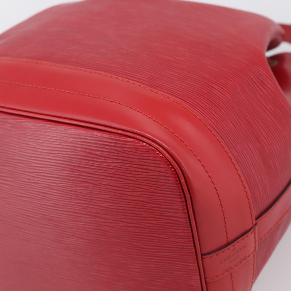 Louis Vuitton Petit Noe Epi Leather, Red, Leather, Handbag
