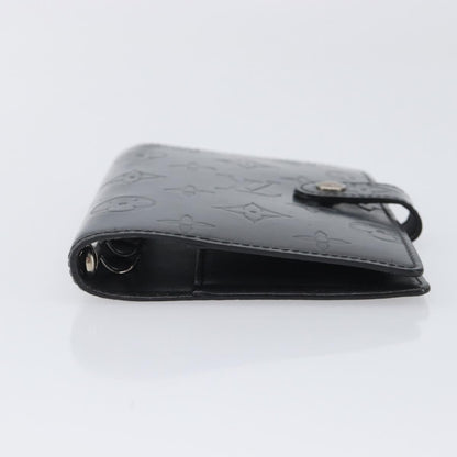 Louis Vuitton Agenda Cover Patent Leather, Black, Canvas, Wallet