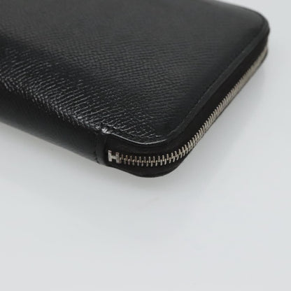 Hermes Azap Zip Around Silk'in Epsom, Black, Leather, Wallet