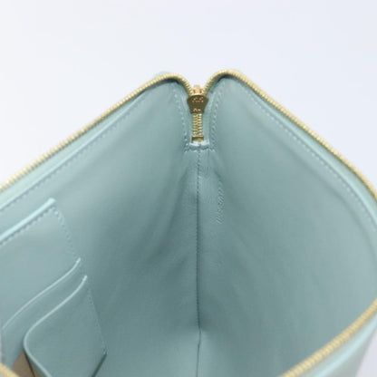 Celine Solo Leather, Green, Leather, Clutch