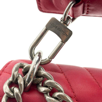 Louis Vuitton New Wave Chain Quilted Leather, Red, Leather, Handbag