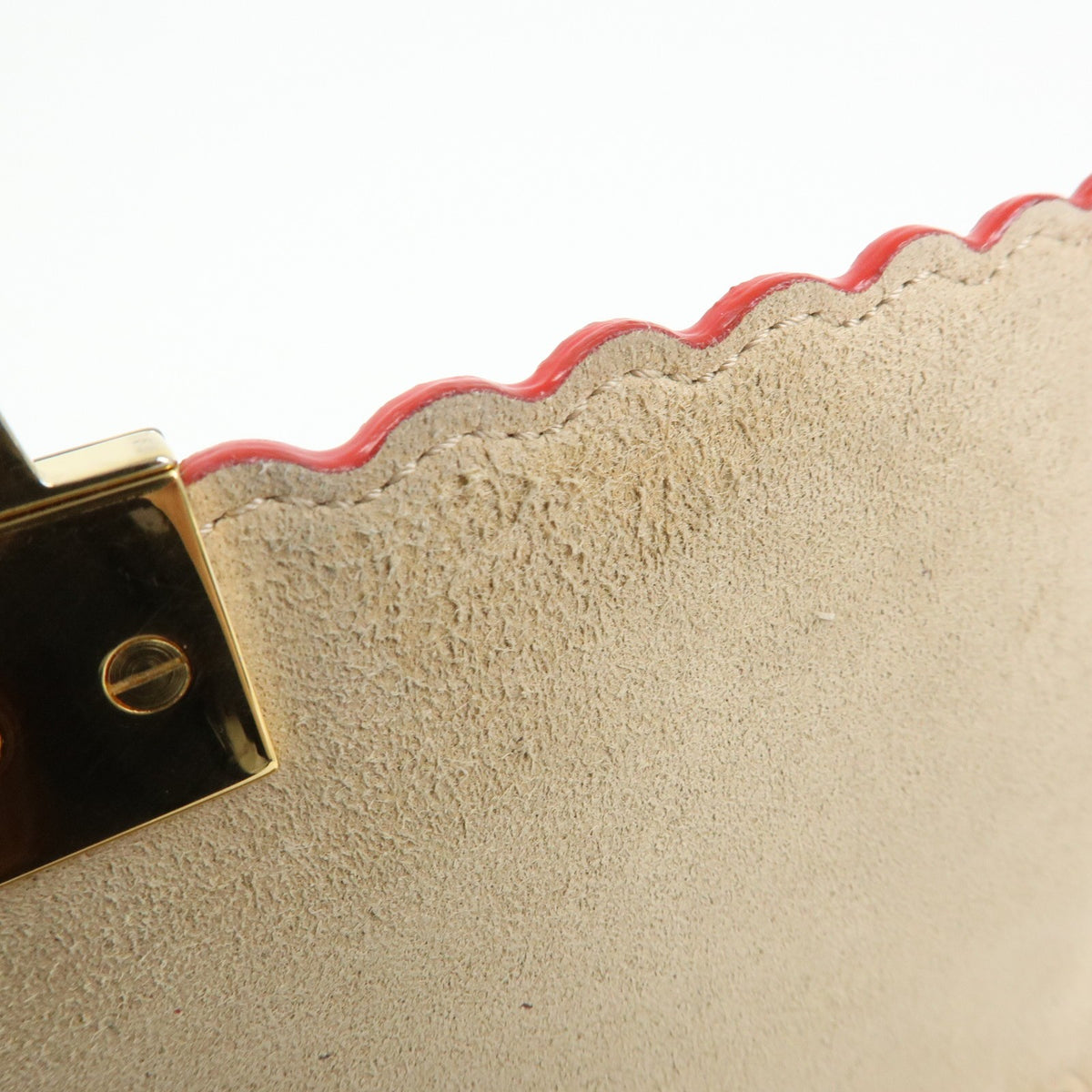 Fendi Kan I Leather, Beige, Leather, Shoulder Bag
