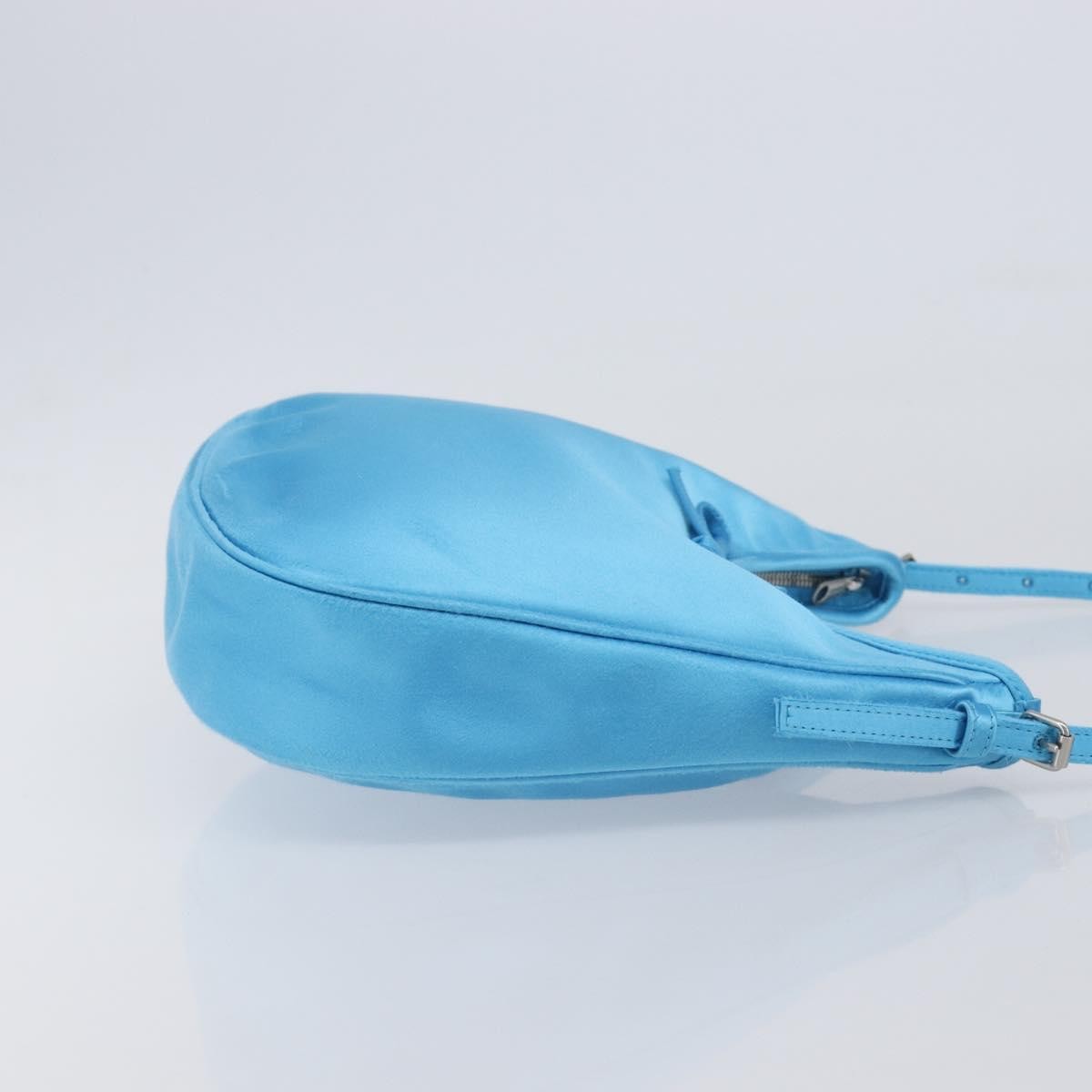 Balenciaga Leopolda Satin, Blue, Satin, Shoulder Bag