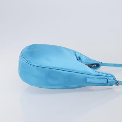 Balenciaga Leopolda Satin, Blue, Satin, Shoulder Bag