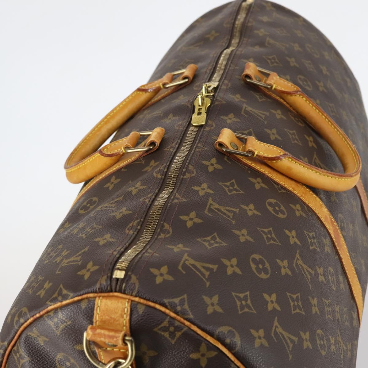 Louis Vuitton Keepall Bag Monogram Canvas, BROWN, CANVAS, Travel bag