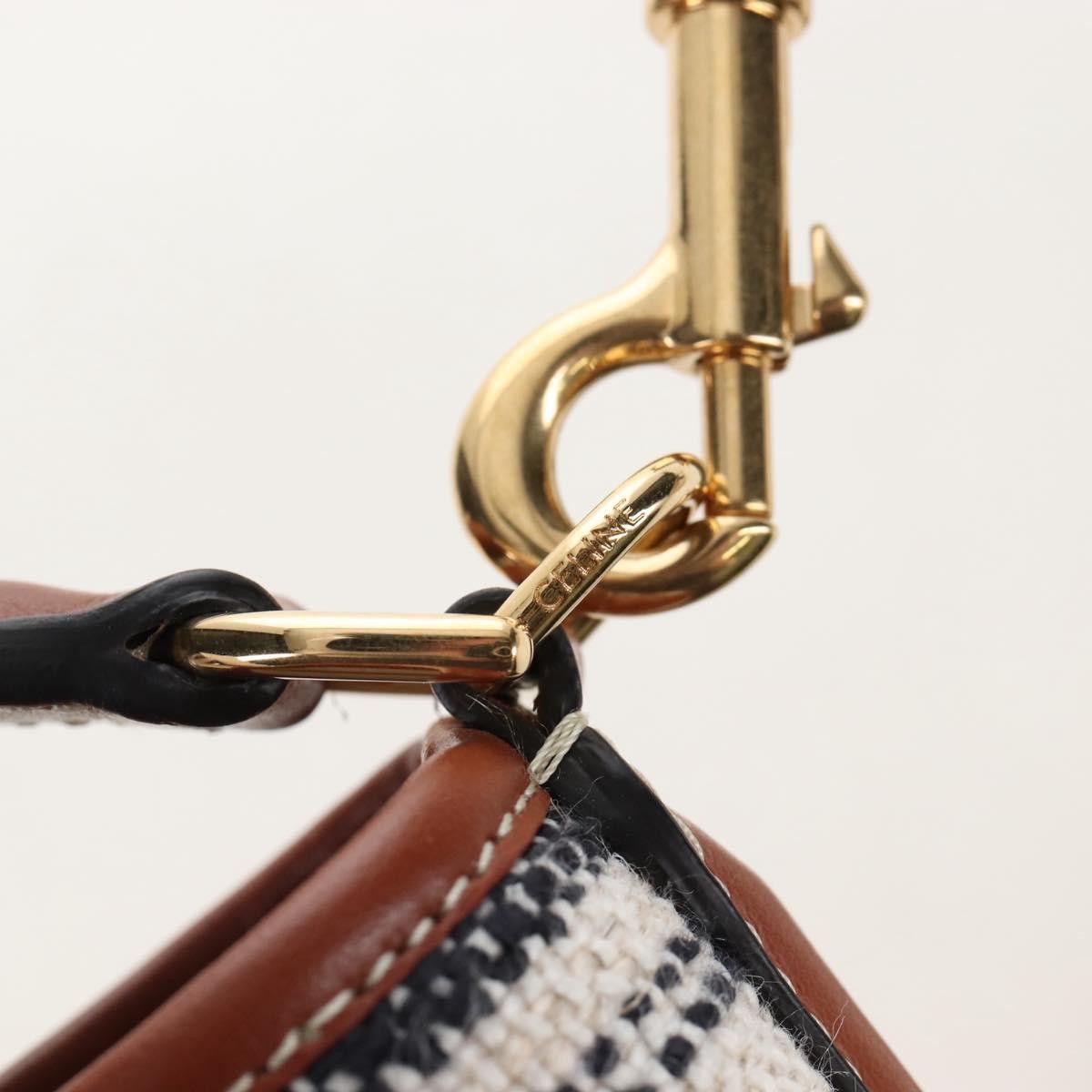 Celine Bucket 16 Raffia, Beige, Canvas, Handbag