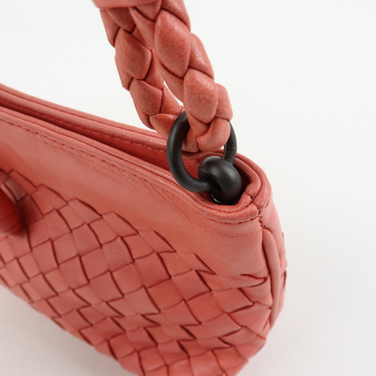 Bottega Veneta Shoulder Intrecciato Nappa, Pink, Leather, Shoulder Bag
