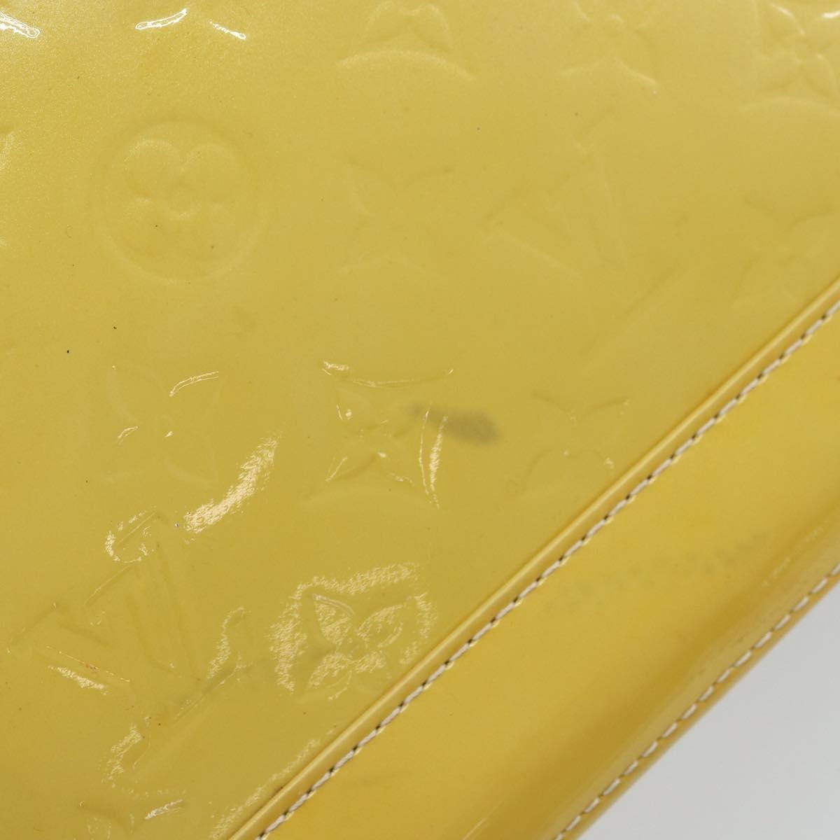 Louis Vuitton Alma Monogram Vernis, Yellow, Patent Leather, Handbag
