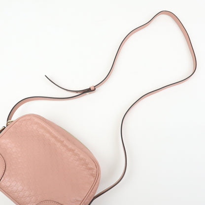 Gucci Bree Disco Microguccissima Leather, Pink, Leather, Crossbody Bag