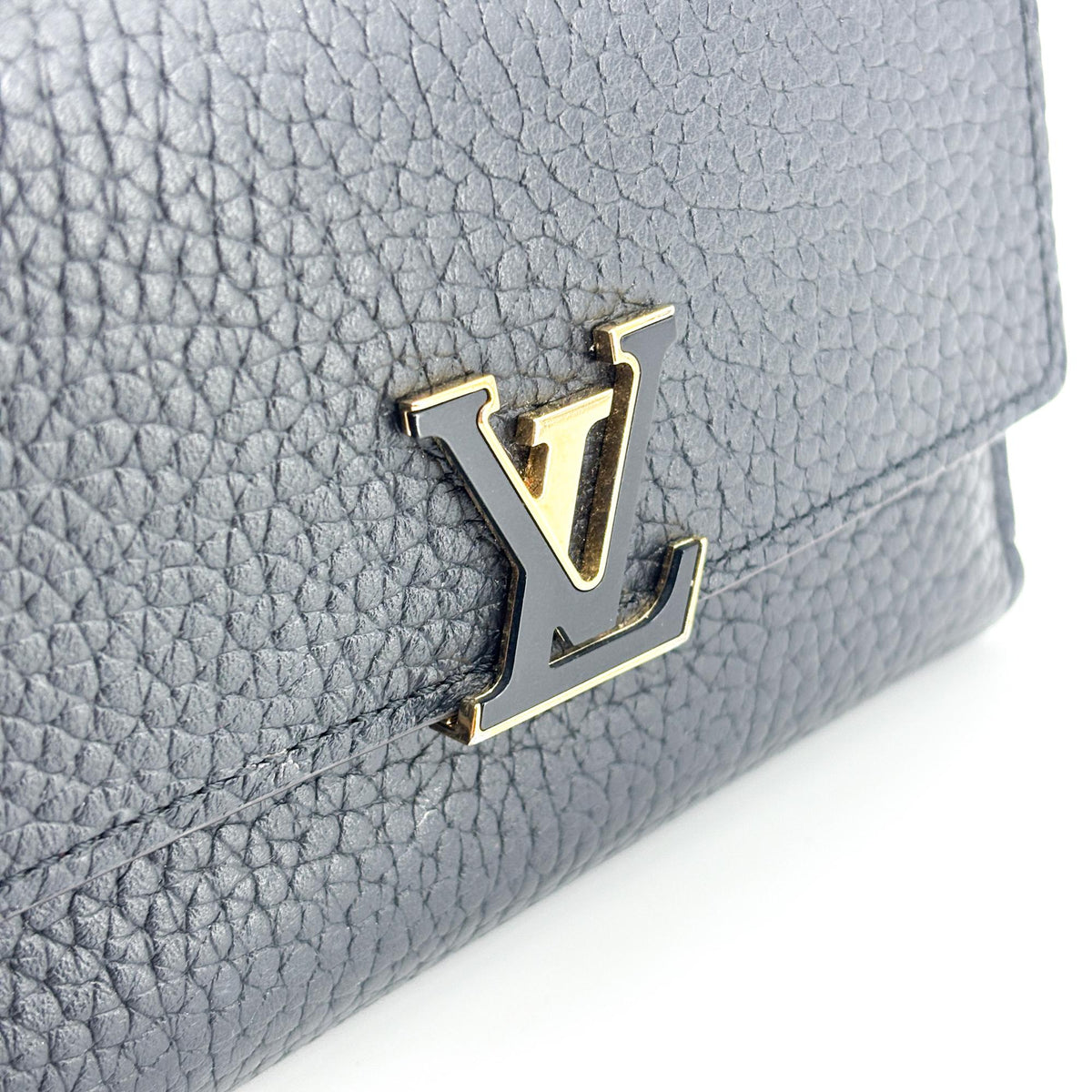 Louis Vuitton Capucines Taurillon Leather, Black, Leather, Wallet