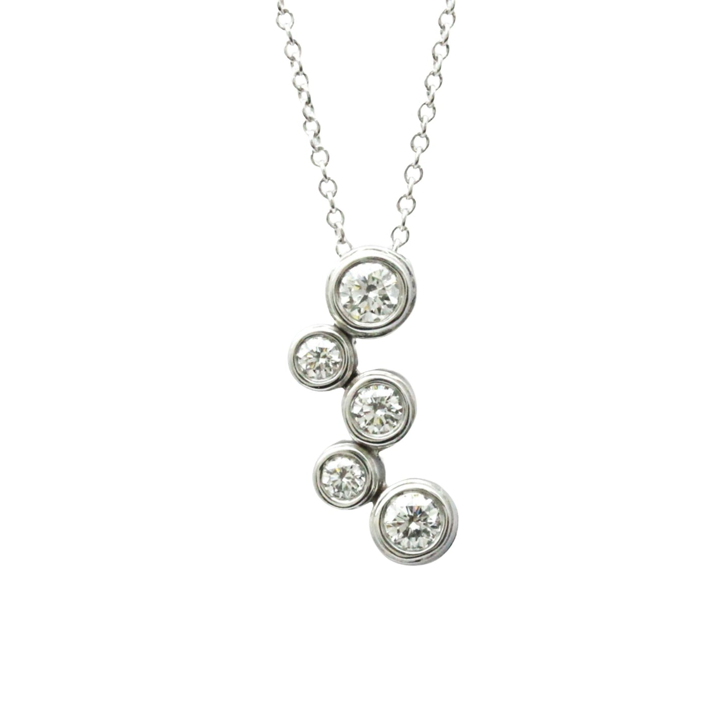 Tiffany & Co Bubble, Silver, Platinum, necklace