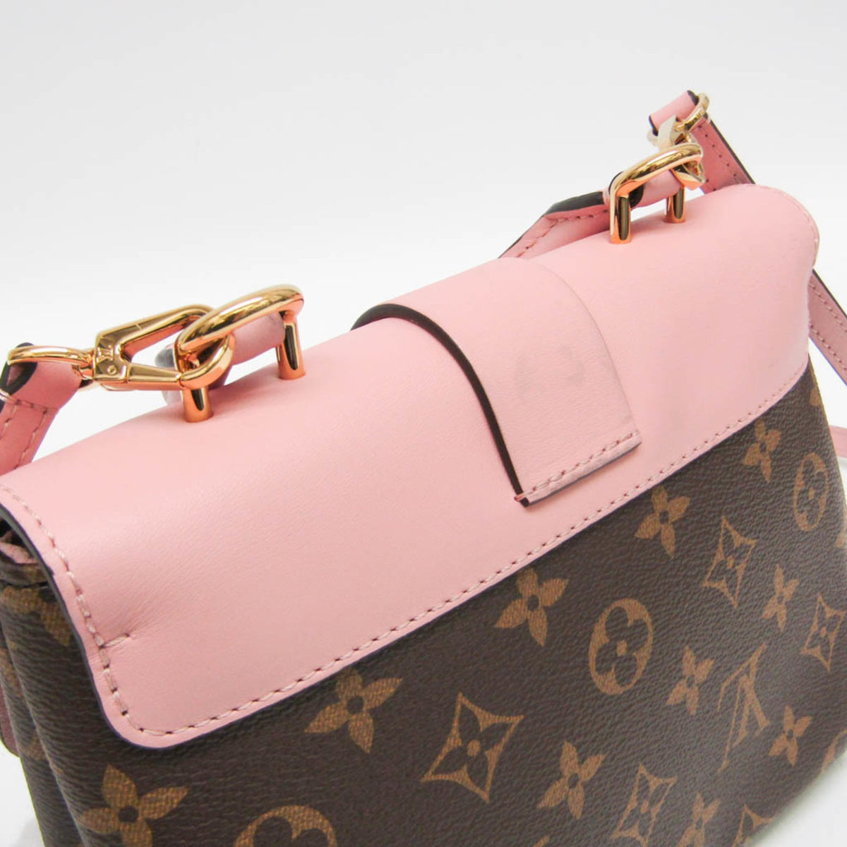 Louis Vuitton Locky Monogram Canvas with Leather, Brown, Canvas, Handbag