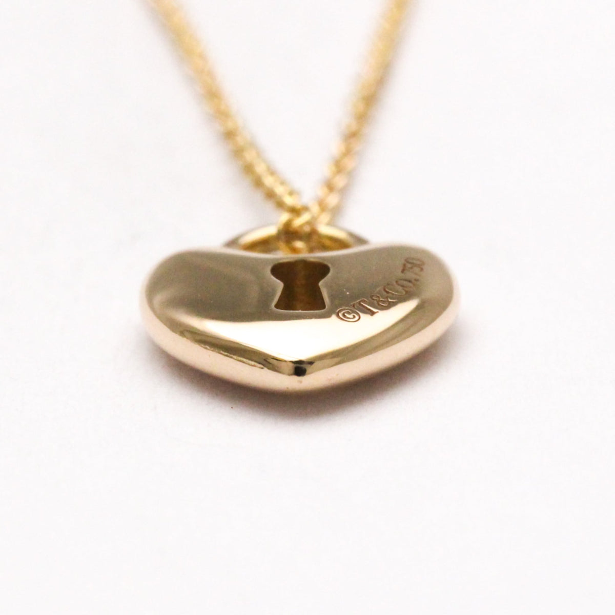 Tiffany & Co. Heart Lock Pendant 18K Yellow Gold, Gold, Pink Gold, Necklace
